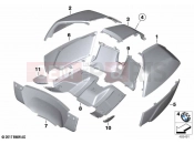 BMW Motorrad BMW 2024 K models K 1600 Bagger 22 (0F61, 0F63) Primed parts for topcase