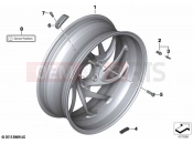 BMW Motorrad BMW 2024 K models K 1600 Bagger 22 (0F61, 0F63) Cast wheel, RDC, rear