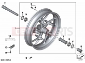 BMW Motorrad BMW 2024 K models K 1600 Bagger 22 (0F61, 0F63) Cast wheel, RDC, front