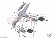 BMW Motorrad BMW 2024 K models K 1600 Bagger 22 (0F61, 0F63) Footpeg plate / footpeg 2
