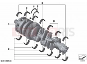 BMW Motorrad BMW 2024 K models K 1600 Bagger 22 (0F61, 0F63) Crankshaft with bearing shells 2