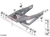 BMW Motorrad BMW 2024 S models S 1000 R (0E51, 0E53) Rear wheel swinging arm