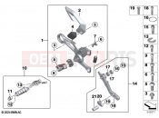 BMW Motorrad BMW 2024 S models S 1000 R (0E51, 0E53) Footrest system, right