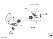 BMW Motorrad BMW 2024 S models S 1000 R (0E51, 0E53) Mirror handlebar end