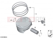 BMW Motorrad BMW 2025 F models F 900 XR A2 25 (0R11) Piston with rings and pin 