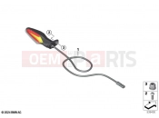 BMW Motorrad BMW 2025 F models F 900 XR A2 25 (0R11) LED turn indicators, rear 