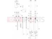 KTM  FRONT FORK DISASSEMBLED