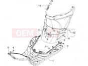 PIAGGIO Zip 50 4T 25Km/h Central cover - Footrests
