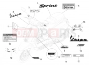 VESPA Vespa Sprint 125 MY2024 (TH, VN) Plates - Emblems