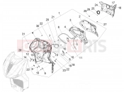 PIAGGIO BV 400 E5 (CA, USA) Front glove-box - Knee-guard panel