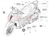 PIAGGIO BV 400 E5 (CA, USA) Plates - Emblems