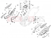PIAGGIO BV 400 Deep Black E5 (CA, USA) Central cover - Footrests