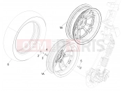 VESPA Vespa Primavera 125 iGET E2-E4 (AU, EX, Jp, KR, TW, VT) Front wheel