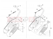 VESPA Vespa Primavera 125 iGET E2-E4 (AU, EX, Jp, KR, TW, VT) Silencer