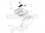 vespa Vespa S 125 iGet E3-E4 (EX, RI, TH, TW) Central cover - Footrests