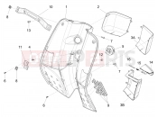 vespa Vespa S 125 iGet E3-E4 (EX, RI, TH, TW) Front glove-box - Knee-guard panel