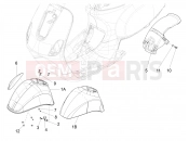 vespa Vespa S 125 iGet E3-E4 (EX, RI, TH, TW) Wheel huosing - Mudguard