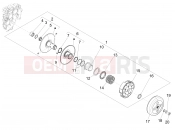 VESPA Vespa Sprint 125 IGET E3-E4 (EX, RK, TH, TW, VN) Driven pulley