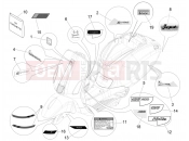VESPA Vespa Sprint 125 IGET E3-E4 (EX, RK, TH, TW, VN) Plates - Emblems