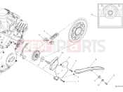 DUCATI Panigale V4 Tricolore Front sprocket & chain