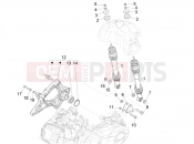 vespa Vespa Super GTS 125 E2-E3 (RK, VT) Rear suspension - Shock absorber/s