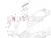 vespa Vespa Super GTS 125 E2-E3 (RK, VT) Remote control switches - Battery - Horn