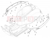 vespa Vespa Super GTS 125 E2-E3 (RK, VT) Side cover - Spoiler