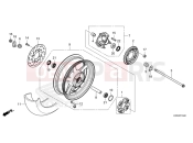HONDA DAX 125 (ST125AP) 2022 F-19-40 REAR WHEEL