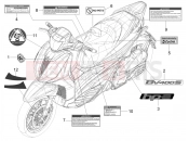 PIAGGIO BV 400 Sport FL (CA, USA) Plates - Emblems