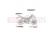 TRIUMPH DAYTONA 675R from VIN 564948 Decals - 657137 >