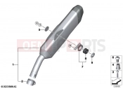 BMW Motorrad BMW 2026 F models F 900 GS (0K61, 0K63) Rear silencer