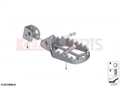 BMW Motorrad BMW 2026 F models F 900 GS (0K61, 0K63) Retrofitting rear footrest