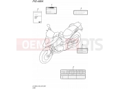 SUZUKI DL1000A L5 (2015) V-Strom (E03,E28,E33) 496A - LABEL (DL1000AL5 E03)