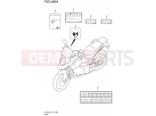 SUZUKI DL1000A L5 (2015) V-Strom (E14) 496A - LABEL