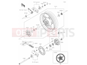 KAWASAKI NINJA 400 (EX400LPFNN) 40 Rear Hub