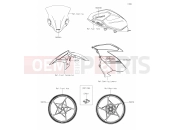 KAWASAKI NINJA 400 (EX400LPFNN) 61 Decals(Gray)
