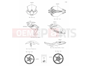 KAWASAKI 2023 61 Decals(Gray)
