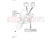 SUZUKI DL650 L1 (2011) V-Strom (E02,E19,E24) 124 - LABEL (DL650AL1 E02)