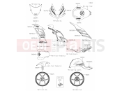 KAWASAKI NINJA ZX-6R (ZX636GPSAN) 64 Decals(Green)
