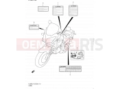 SUZUKI DL650A L1 (2011) V-Strom (E03,E28,E33) 113 - LABEL (DL650AL1 E33)