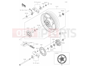 KAWASAKI NINJA 400 (EX400GLFA) 40 Rear Hub