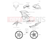 KAWASAKI NINJA 400 (EX400GLFA) 62 Decals(Black)