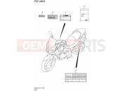 SUZUKI DL650A L5 (2015) V-Strom (E21) 496A - LABEL (DL650AL5 E21)