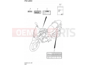SUZUKI DL650XA L5 (2015) V-Strom (E21) 496A - LABEL (DL650XAL5 E21)
