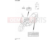 SUZUKI DL650XA L5 (2015) V-Strom (E21) 496B - LABEL (DL650XAUEL5 E21)