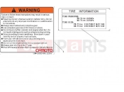 CFMOTO 2020 MOTORCYCLE 300 NK (CF300) WARNING DECAL