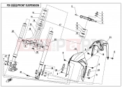 CFMOTO 300 SR (CF300-3 [EU4] ) FRONT SUSPENSION（NEBULA WHITE/NEBULA BLACK）
