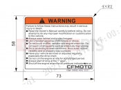CFMOTO 2022 MOTORCYCLE 450 SR (CF400-6F [EU5] ) WARNING DECAL - F19-1