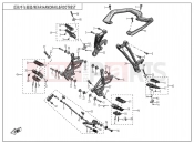 CFMOTO 2019 MOTORCYCLE 650 GT (CF650-8-01) REAR HANDRAIL&FOOTREST