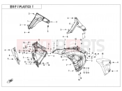 CFMOTO 2025 MOTORCYCLE 700 MT (CF700-9AH) PLASTICS â¤ - F04-05